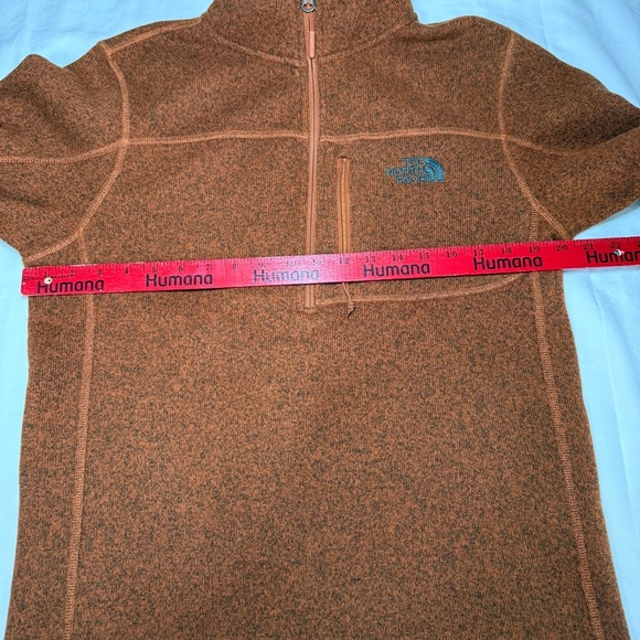 The North Face Men’s Gordon Lyons 1/4 Zip Pullover Sweater Men’s Small Orange - Picture 3 of 7